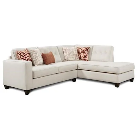 Two Piece Sectional with Track Arms
